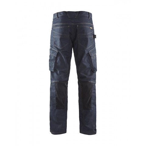 Pantalon de travail blaklader services denim stretch 2D marine/noir 14971141 - Taille au choix
