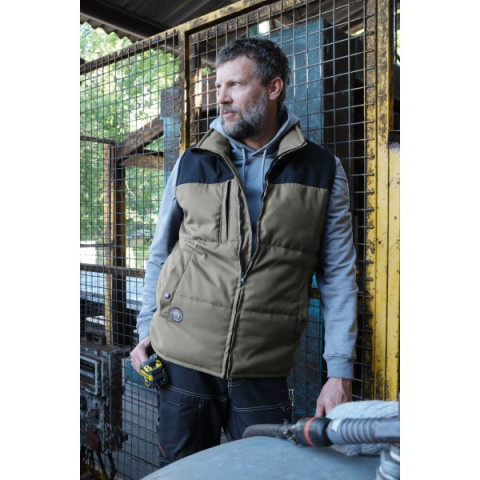 Gilet bosseur berni - kaki/noir - 3xl - 11905-012