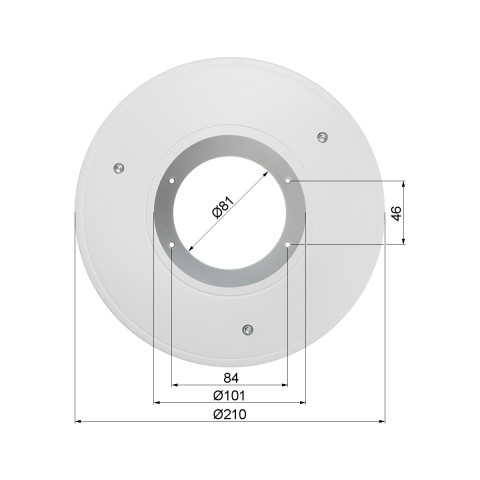 Support de montage encastrable pour faux plafond pour caméra dôme - hikvision