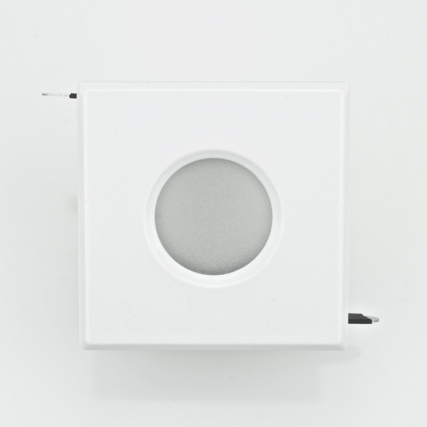 Support downlight carré blanc étanche ip65 dim 83x83mm