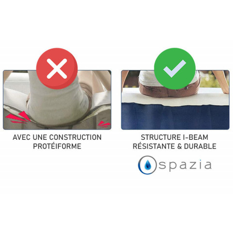 spa gonflable carre 2 3 personnes gonflage en 5 minutes distriartisan