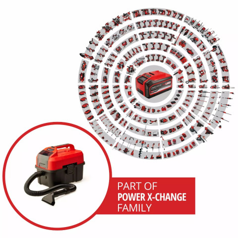 Aspirateur eaux et poussières sans fil TE-VC 18/10 Li-Solo - EINHELL - 2347160