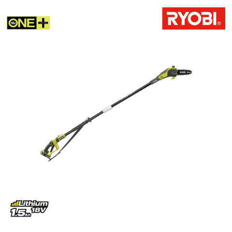 Ryobi Elagueur A Chaine Sur Perche 18v Oneplus Lithiumplus 1 Batterie 1 5ah 1 Chargeur Rapide Rpp182015s Distriartisan