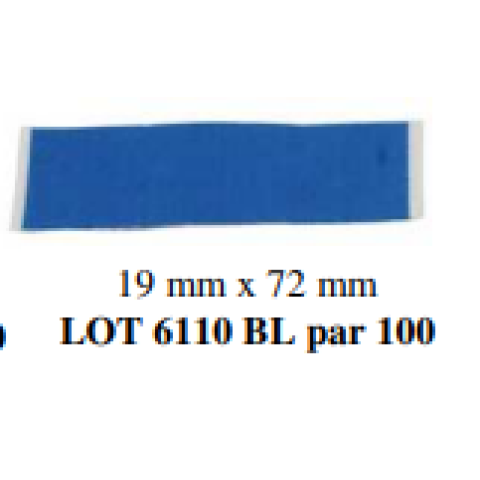 Lot 50 pansements adhésifs bleus détectables en tissu élastique bout de doigt - farmor - lot 6201 bl