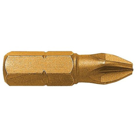 Embout de vissage série 1/4' 25 mm - Pozidriv PZ N.3 - Titane - LEMAN - 51203TI