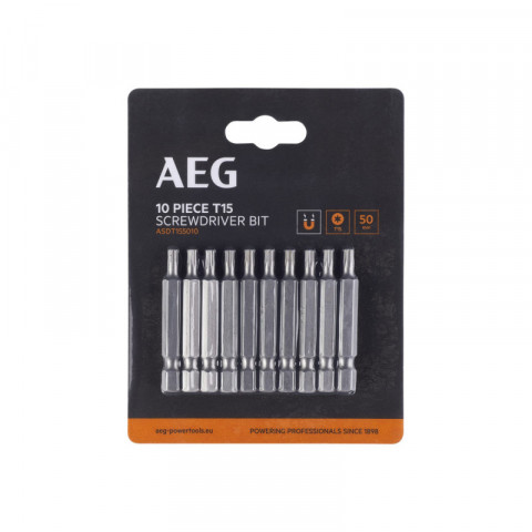 Embouts de vissage aeg - 50 mm - acier - 10 pcs - t15