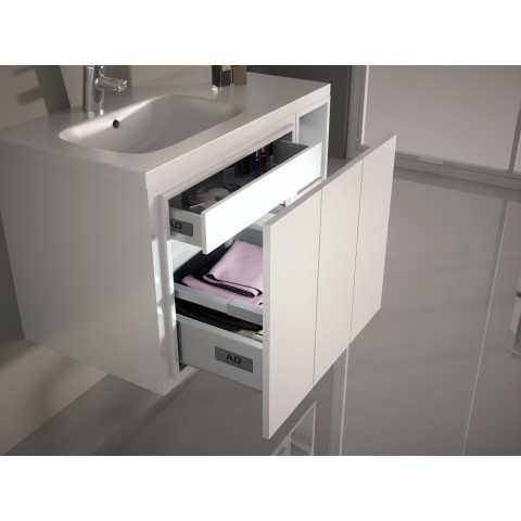 Ensemble de salle de bain gant 24 80cm blanc