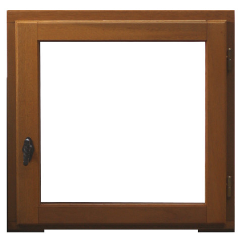 Fenêtre bois 1 vantail h115 x l80 tirant droite côtés tableau + poignée (ref 010220f9) gd menuiseries