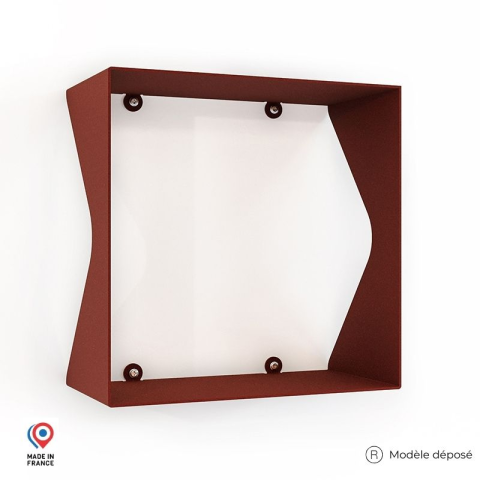 Etagère murale cube échancrée DECO-GEM Agate. L.30 x H.30 x P.15 cm