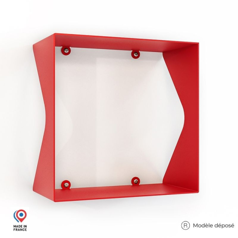 Etagère murale cube échancrée DECO-GEM Agate. L.30 x H.30 x P.15 cm