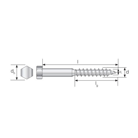Boite de 50 Tirefond LAG - Dimensions au choix