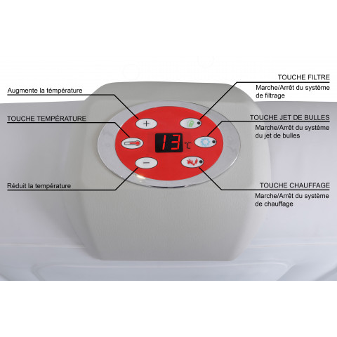 Spa gonflable 4 personnes rond ospazia - jusqu’à 40°c - prêt en 5 minutes - couverture et filtre inclus