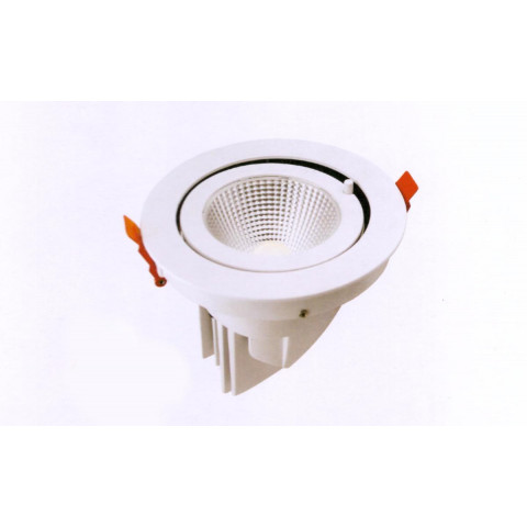 Downlight spot led cob 30w 90 rond orientable - couleur eclairage au choix
