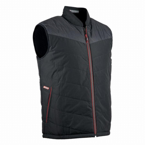 Gilet de travail bodywarmer matelassé réversible FACOM Flag Noir/Rouge Taille XXL - FXWW5010E-XXL