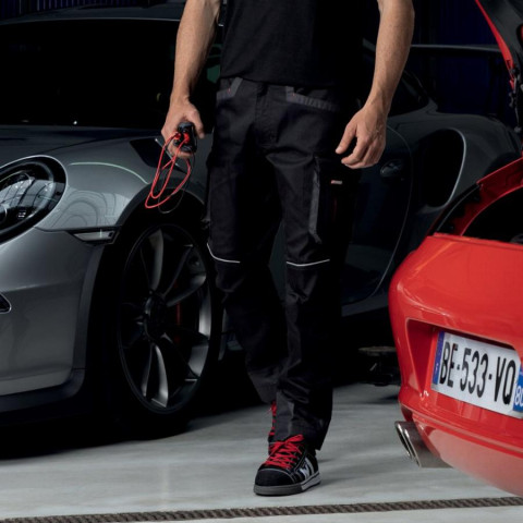 Pantalon stretch FACOM Runner Noir/Gris/Rouge Taille 40 - FXWW1001E-40