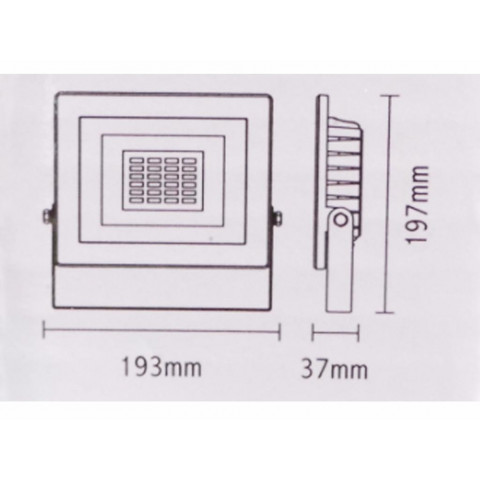 Projecteur led phare slim blanc 30w ip65 - couleur eclairage : blanc chaud 2300k - 3500k