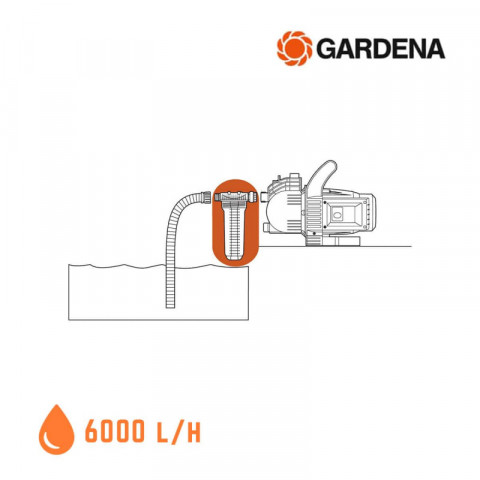 Filtre anti-sable gardena - 6000 l/h - filetage g 1" - 1730-20