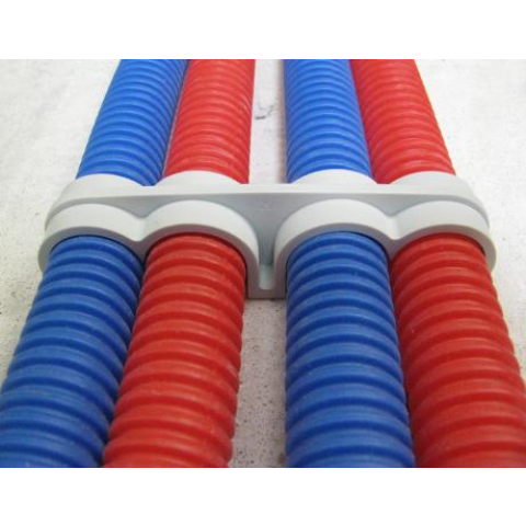 Fixation de gaines et tubes ING FIXATION Fix-ring Quadruple - Ø 25 mm - Boîte de 50 - A302600