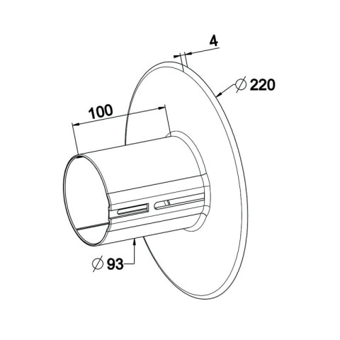 Flasque de guidage pour tube zf 80