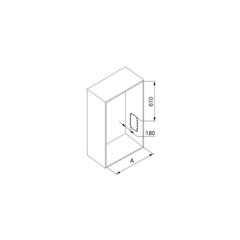 Emuca Penderie rabattable pour armoire Sling, 600 - 830, Plastique blanc, Acier et Plastique
