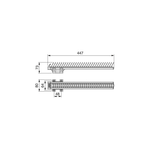 Porte cravates latéral extractible, Anodisé mat, Plastique et Aluminium
