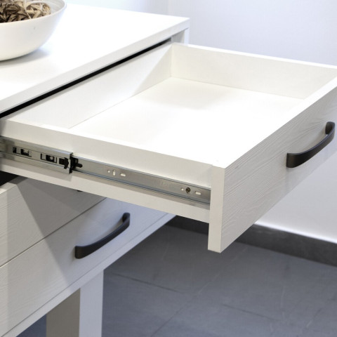 Jeu de coulisses à billes pour tiroir à sortie totale, hauteur 45mm, L650mm, Acier, Zingué