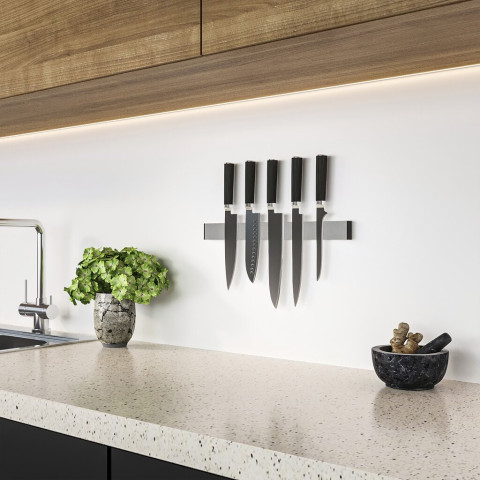 Barre magnétique pour couteaux de cuisine, Acier inoxydable