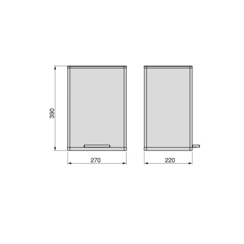 Bac de tri sélectif a compartiments Recycle, ouverture du couvercle par pédale, 1x12litres, Aluminium, Peint en blanc