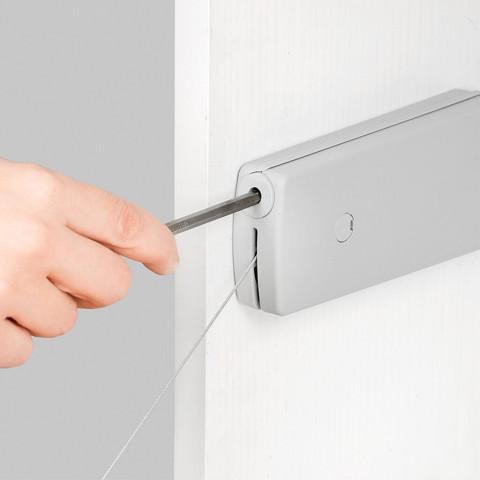 Mécanisme de porte Relevable Microwinch, 14kg, Acier et Plastique, Gris