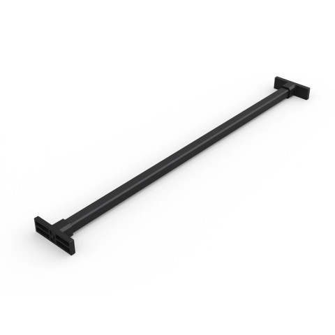 Kit de 7 tringles à pantalon et cadre coulissant à fermeture douce pour armoires, réglable, module 600mm, Noir texturé