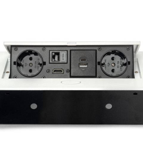 Multiconnecteur Atom 26 A+C pour bureau, EU, Acier et Plastique et Zamak, couleur au choix