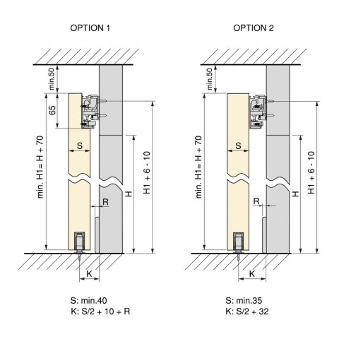Kit de quincaillerie pour porte coulissante en bois Wall à fermeture souple, Acier et Aluminium et Plastique