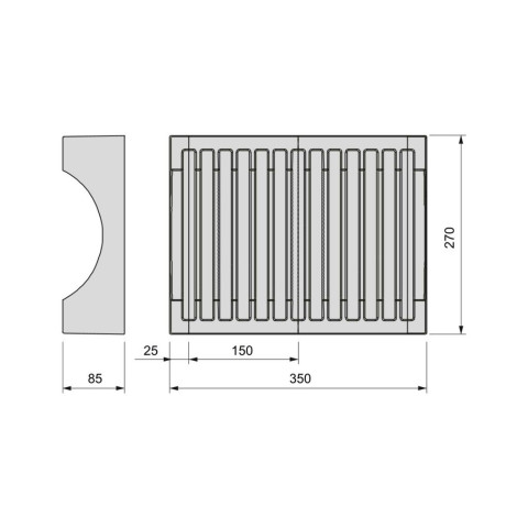 Kit de rangement pour assiettes, 13 assiettes maximum, Plastique, Gris