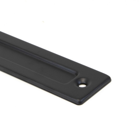 Poignée pour portes coulissantes en bois Pasadena, Longueur 240 mm, entraxe 180 mm, Acier, Noir texturé