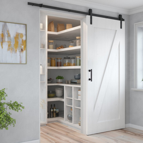 Poignée pour portes coulissantes en bois Pasadena, Longueur 240 mm, entraxe 180 mm, Acier, Noir texturé