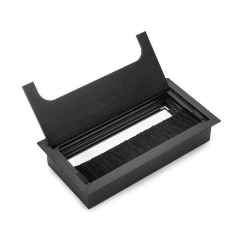 Passe-câbles de table Emuca Quadrum, rectangulaire, 159x80mm, à encastrer, Aluminium, couleurs aux choix