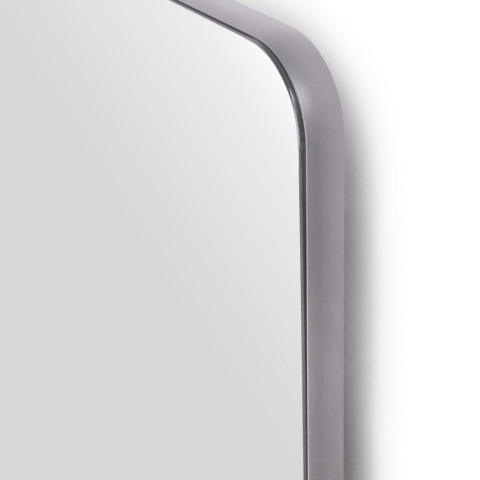 Miroir extractible pour armoires et dressings Quartz, pivotant à 180°, 1.000x300mm, Aluminium, verre et acier, Titane