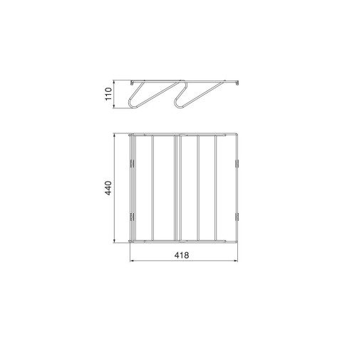 Tiroir à chaussures pour armoires et dressings Quartz - 440mm