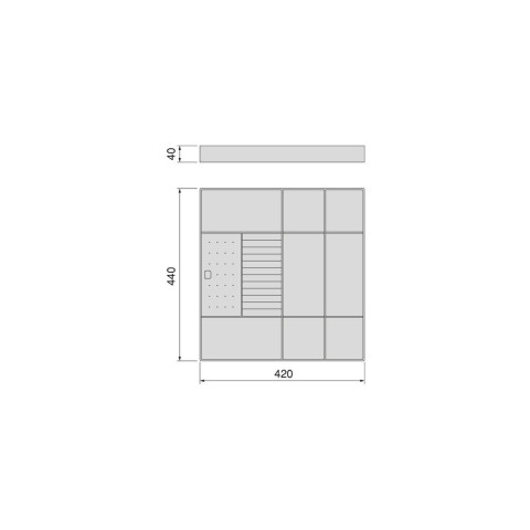 Tiroir organisateur pour armoires et dressings Quartz - 440mm