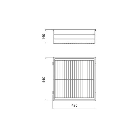 Tiroir en fil métallique pour armoires et dressings Quartz - 640mm