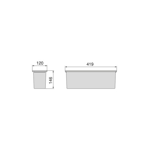 Plateau auxiliaire pour placards et dressings Quartz, Plastique