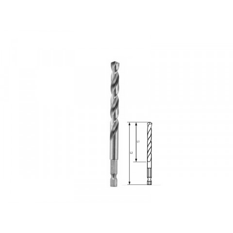 Foret à métaux réctifié HSS-G à queue six pans 1/4" Ø4mm Longueur 88mm BOSCH 2608595513