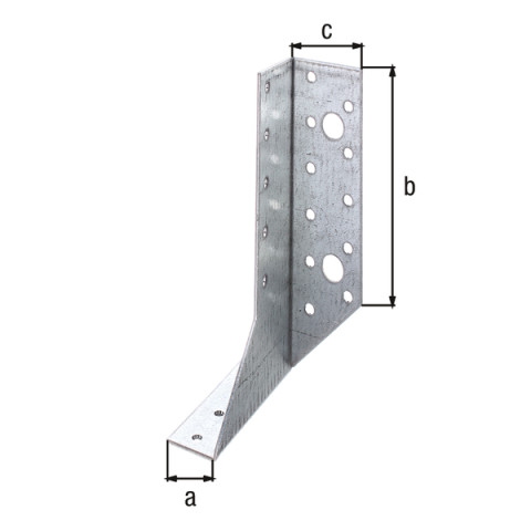 Support U ailes extérieures droite galvanisé 25x140 Alberts - 331504