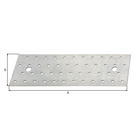 Platine multi-trous 240x80x2 Galva Alberts - 332006
