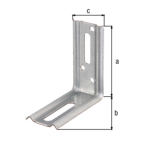 Equerre 2 pans 90 degrés 70x70x30 Galva Alberts - 339913