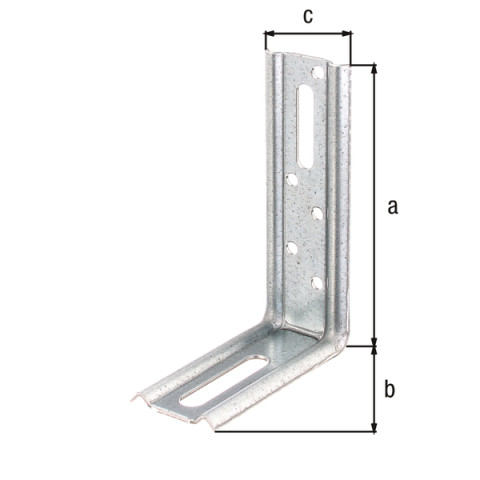 Equerre 2 pans 90 degrés 100x70x30 Galva Alberts - 339937