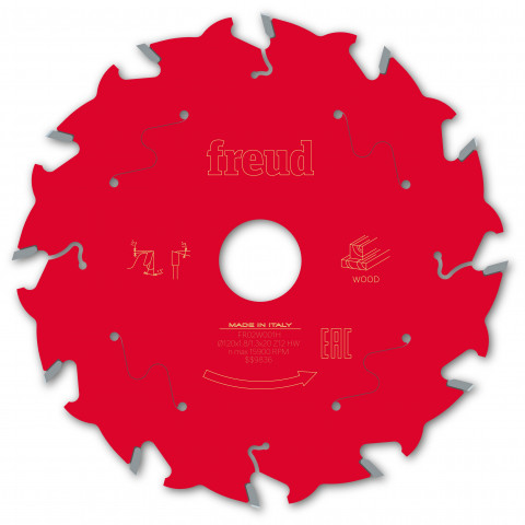 Lame pour scie circulaire portative freud - ø120 1,8/1,3 al20 z12 ba 15° - f03fs09663 -fr02w001h