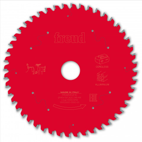 Lame pour scie circulaire portative sans fil freud - ø140 1,8/1,3 al20 z48 tp -5° - f03fs10083 -fr04a002hc