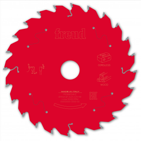 Lame pour scie circulaire portative sans fil freud - ø140 1,8/1,3 al20 z24 ba 15° - f03fs10045 -fr04w004hc