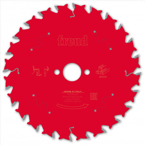 Lame pour scie circulaire portative freud - ø150 2,4/1,6 al20 z24 ba 15° - f03fs09671 -fr05w002h